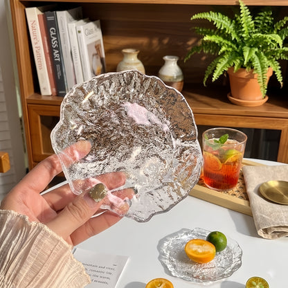 Dreamy Ice-Dew Series | Irregular Art Glass Plates